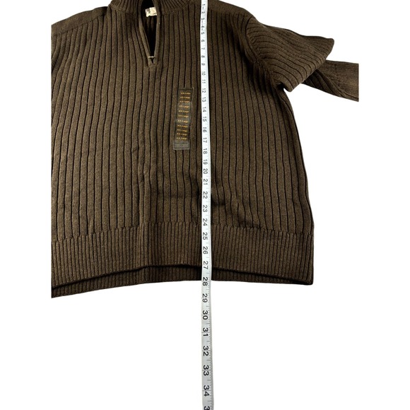 Field Stream 1/4 Zip Ribbed Knit Sweater Brown Mens 2XL NWT Fall Mock - Picture 11 of 11